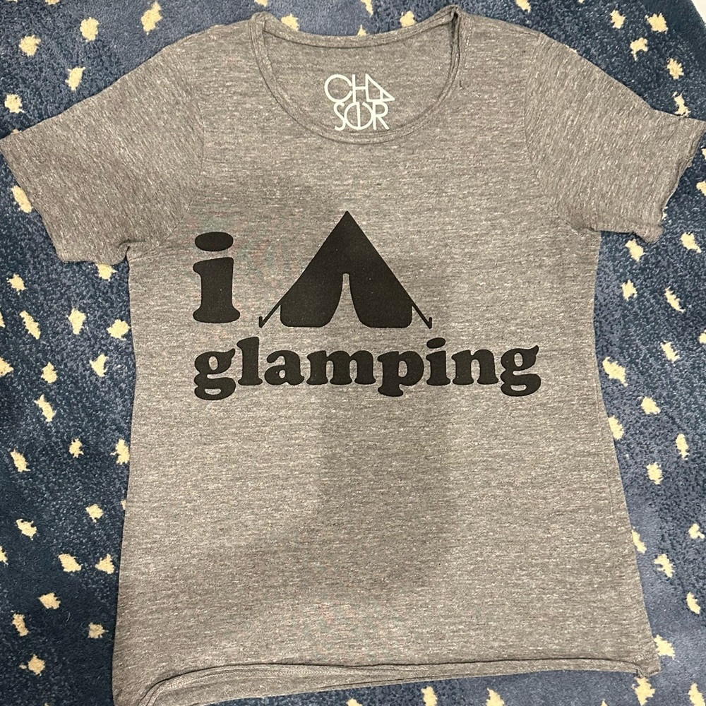 CHASER EUC super soft “I Love Glamping” tee